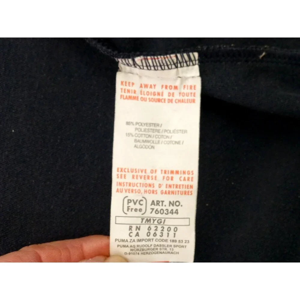 Red Bull Racing Team Jacket Black Puma Formula 1 F1 Full Zip Track‎ Coat Med